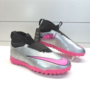 6Y Nike Zoom Mercurial Superfly 9 Academy TF GS Silver Pink Futsal Soccer cleats